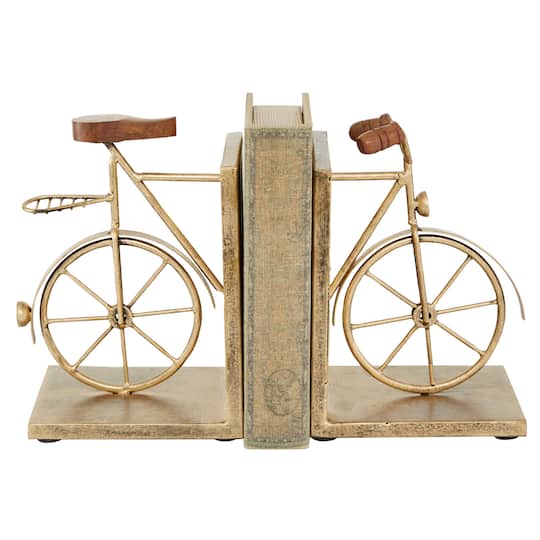 9" Contemporary Bicycle Iron Bookend Set